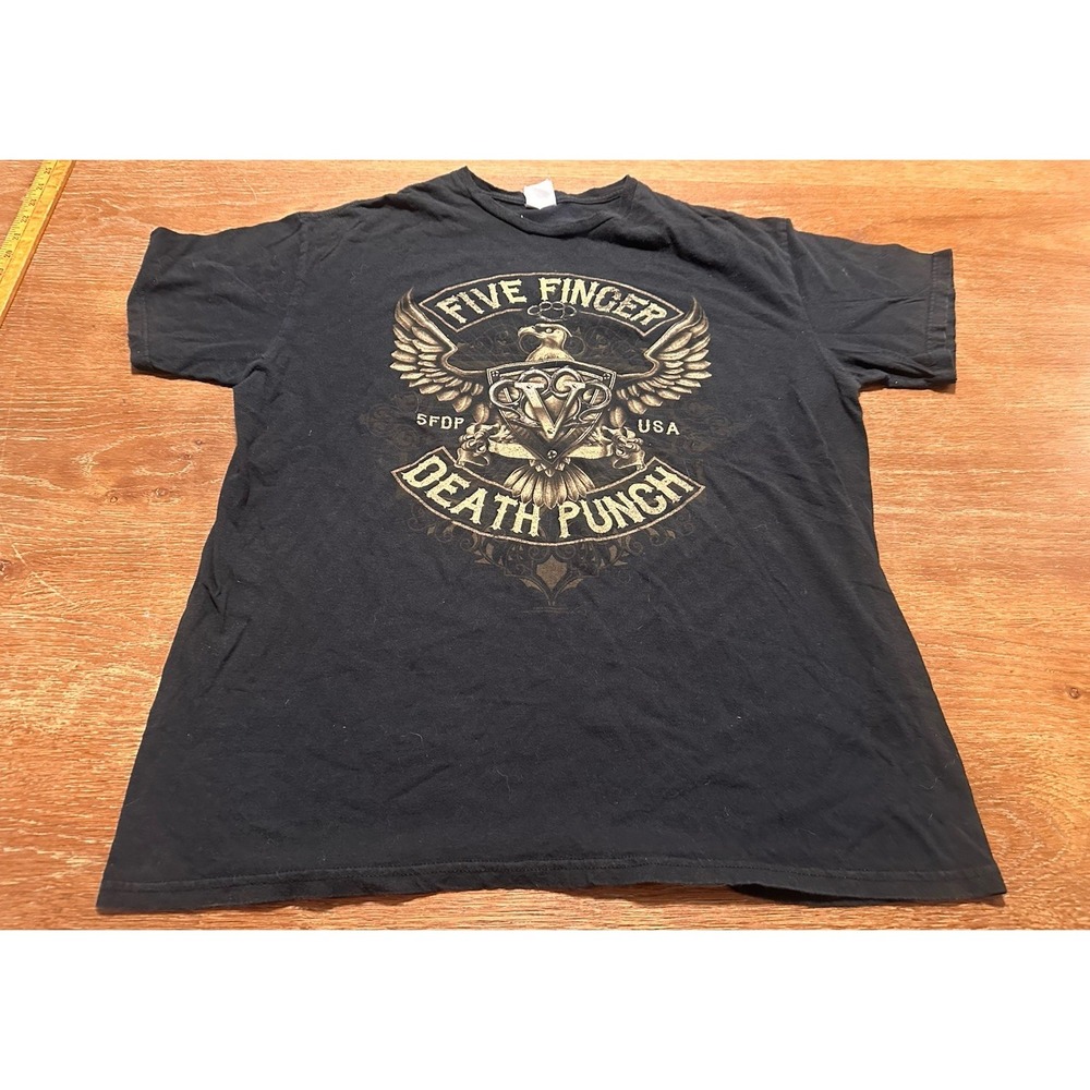 Five Finger Death Punch Womens Heavy Metal Band T Shirt Eagle Crest Size XL